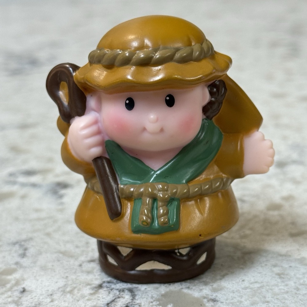 Fisher Price Little People Nativity Joseph Shepherd Christmas Manger 2008 2009